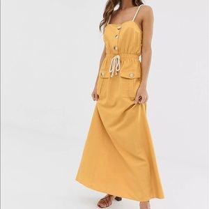 **HP** ASOS maxi vacation dress with tie waist size 2
